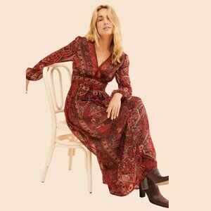 Ranna Gill Bohemian Paisley Maxi Dress – Size 6